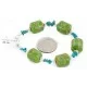 Navajo .925 Sterling Silver Natural Turquoise and Composite Gaspeite Bracelet NB151125214947 Navajo .925 Sterling Silver Natural Turquoise and Composite Gaspeite Bracelet NB151125214947