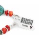 Certified Authentic Navajo .925 Sterling Silver Composite Turquoise Coral Native American Bracelet 12892-4