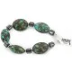 Certified Authentic Navajo .925 Sterling Silver Composite Turquoise Hematite Native American Bracelet 12892-3
