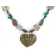 Certified Authentic Heart Navajo .925 Sterling Silver Natural Turquoise Green Jasper Hematite Native American Necklace 16090-4 Certified Authentic Heart Navajo .925 Sterling Silver Natural Turquoise Green Jasper Hematite Native American Necklace 16090-4