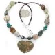 Certified Authentic Heart Navajo .925 Sterling Silver Natural Turquoise Green Jasper Hematite Native American Necklace 16090-4 Certified Authentic Heart Navajo .925 Sterling Silver Natural Turquoise Green Jasper Hematite Native American Necklace 16090-4