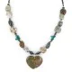 Certified Authentic Heart Navajo .925 Sterling Silver Natural Turquoise Green Jasper Hematite Native American Necklace 16090-4 Certified Authentic Heart Navajo .925 Sterling Silver Natural Turquoise Green Jasper Hematite Native American Necklace 16090-4