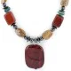 Certified Authentic Navajo .925 Sterling Silver Natural Turquoise Agate Red Jasper Hematite Native American Necklace 16092-1 Certified Authentic Navajo .925 Sterling Silver Natural Turquoise Agate Red Jasper Hematite Native American Necklace 16092-1