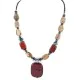 Certified Authentic Navajo .925 Sterling Silver Natural Turquoise Agate Red Jasper Hematite Native American Necklace 16092-1 Certified Authentic Navajo .925 Sterling Silver Natural Turquoise Agate Red Jasper Hematite Native American Necklace 16092-1
