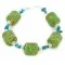Navajo .925 Sterling Silver Natural Turquoise and Composite Gaspeite Bracelet NB151125214947