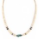 Certified Authentic Navajo .925 Sterling Silver Natural Turquoise Graduated Melon Shell Hematite Native American Necklace 14905-3 Certified Authentic Navajo .925 Sterling Silver Natural Turquoise Graduated Melon Shell Hematite Native American Necklace 14905-3
