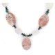 Certified Authentic Navajo .925 Sterling Silver Natural Turquoise Jasper Pink Quartz Hematite Native American Necklace 16091-2 Certified Authentic Navajo .925 Sterling Silver Natural Turquoise Jasper Pink Quartz Hematite Native American Necklace 16091-2
