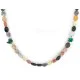 Navajo .925 Sterling Silver Natural Turquoise Multicolor Jasper Necklace 14905-7