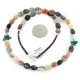 Navajo .925 Sterling Silver Natural Turquoise Multicolor Jasper Necklace 14905-7