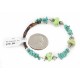 Certified Authentic Navajo Natural Turquoise Gaspeite Heishi Adjustable Wrap Native American Bracelet 12742-71