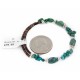 Certified Authentic Navajo Natural Turquoise Heishi Adjustable Wrap Native American Bracelet 12742-77