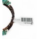 Certified Authentic Navajo Coral Natural Turquoise Heishi Adjustable Wrap Native American Bracelet 12742-75
