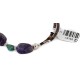 Certified Authentic Navajo Natural Amethyst Turquoise Heishi Adjustable Wrap Native American Bracelet 12742-73