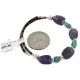 Certified Authentic Navajo Natural Amethyst Turquoise Heishi Adjustable Wrap Native American Bracelet 12742-73 Certified Authentic Navajo Natural Amethyst Turquoise Heishi Adjustable Wrap Native American Bracelet 12742-73