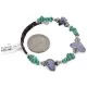 Certified Authentic Navajo Natural Turquoise Heishi Amethyst Adjustable Wrap Native American Bracelet 12742-70 Certified Authentic Navajo Natural Turquoise Heishi Amethyst Adjustable Wrap Native American Bracelet 12742-70