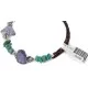 Certified Authentic Navajo Natural Turquoise Heishi Amethyst Adjustable Wrap Native American Bracelet 12742-70 Certified Authentic Navajo Natural Turquoise Heishi Amethyst Adjustable Wrap Native American Bracelet 12742-70