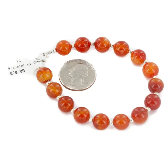 Certified Authentic .925 Sterling Silver Navajo Natural Carnelian Native American Bracelet 12742-201 Certified Authentic .925 Sterling Silver Navajo Natural Carnelian Native American Bracelet 12742-201