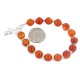 Certified Authentic .925 Sterling Silver Navajo Natural Carnelian Native American Bracelet 12742-201