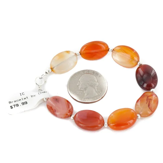 Certified Authentic .925 Sterling Silver Navajo Natural Carnelian Native American Bracelet 12742-203 Certified Authentic .925 Sterling Silver Navajo Natural Carnelian Native American Bracelet 12742-203