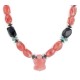 Turtle Certified Authentic .925 Sterling Silver Natural Turquoise Pink Quartz Black Onyx Native American Necklace 790106-101