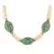 Certified Authentic Navajo .925 Sterling Silver Composite Gaspeite Graduated Melon Shell Native American Necklace 790106-105