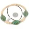 Certified Authentic Navajo .925 Sterling Silver Composite Gaspeite Graduated Melon Shell Native American Necklace 790106-105