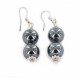 Certified Authentic .925 Sterling Silver Hooks Navajo Hook Natural Hematite Native American Earrings 18072-54 Certified Authentic .925 Sterling Silver Hooks Navajo Hook Natural Hematite Native American Earrings 18072-54