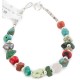 Certified Authentic .925 Sterling Silver Navajo Natural Turquoise and Multicolor Stones Native American Bracelet 12907-3 Certified Authentic .925 Sterling Silver Navajo Natural Turquoise and Multicolor Stones Native American Bracelet 12907-3