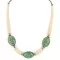 Certified Authentic Navajo .925 Sterling Silver Composite Gaspeite Graduated Melon Shell Native American Necklace 790106-105