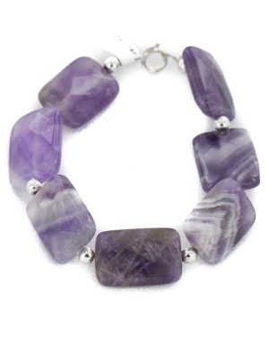Certified Authentic Navajo .925 Sterling Silver Natural Amethyst Native American Bracelet 12742-207 Certified Authentic Navajo .925 Sterling Silver Natural Amethyst Native American Bracelet 12742-207