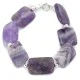 Certified Authentic Navajo .925 Sterling Silver Natural Amethyst Native American Bracelet 12742-207
