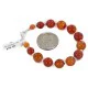 Navajo .925 Sterling Silver Natural Carnelian Bracelet 12742-205 Navajo .925 Sterling Silver Natural Carnelian Bracelet 12742-205