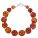 Certified Authentic Navajo .925 Sterling Silver Natural Carnelian Native American Bracelet 12742-205
