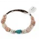 Certified Authentic Navajo Natural Turquoise Agate Heishi Adjustable Wrap Native American Bracelet 12732-74