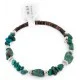 Navajo Natural Turquoise Heishi Adjustable Wrap Bracelet 12742-77 Navajo Natural Turquoise Heishi Adjustable Wrap Bracelet 12742-77