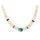 Certified Authentic Navajo .925 Sterling Silver Natural Turquoise Graduated Melon Shell Native American Necklace 14905-4 Certified Authentic Navajo .925 Sterling Silver Natural Turquoise Graduated Melon Shell Native American Necklace 14905-4
