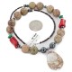 Certified Authentic Navajo .925 Sterling Silver Coral Natural Turquoise Jasper Hematite Native American Necklace 16090-6