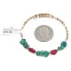Certified Authentic Navajo Natural Turquoise Coral Heishi Adjustable Wrap Native American Bracelet 12906 Certified Authentic Navajo Natural Turquoise Coral Heishi Adjustable Wrap Native American Bracelet 12906