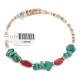 Certified Authentic Navajo Natural Turquoise Coral Heishi Adjustable Wrap Native American Bracelet 12906 Certified Authentic Navajo Natural Turquoise Coral Heishi Adjustable Wrap Native American Bracelet 12906