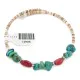 Certified Authentic Navajo Natural Turquoise Coral Heishi Adjustable Wrap Native American Bracelet 12906 Certified Authentic Navajo Natural Turquoise Coral Heishi Adjustable Wrap Native American Bracelet 12906