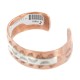 Handmade Certified Authentic Navajo .925 Sterling Silver and Pure Copper Native American Bracelet 12901-2