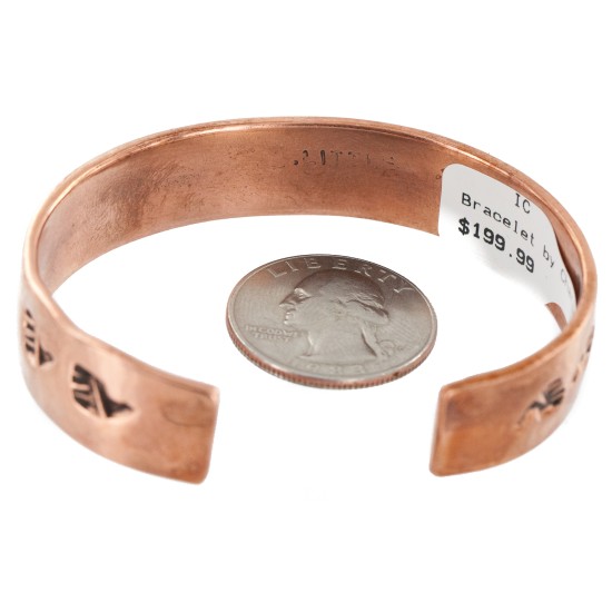 Handmade Certified Authentic Navajo .925 Sterling Silver Pure Copper Native American Bracelet 12902-2 Handmade Certified Authentic Navajo .925 Sterling Silver Pure Copper Native American Bracelet 12902-2