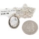 .925 Sterling Silver Handmade Certified Authentic Navajo White Howlite Native American Necklace 12904