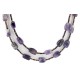 2 Strand Certified Authentic Navajo .925 Sterling Silver Natural Amethyst Native American Necklace 16093