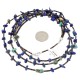 3 Strand Certified Authentic Navajo .925 Sterling Silver Natural Turquoise Lapis Native American Necklace 16094-2