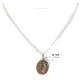 .925 Sterling Silver Handmade Certified Authentic Navajo Natural Jasper Native American Necklace 12903