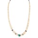 Certified Authentic Navajo .925 Sterling Silver Natural Turquoise Graduated Melon Shell Native American Necklace 14905-4 Certified Authentic Navajo .925 Sterling Silver Natural Turquoise Graduated Melon Shell Native American Necklace 14905-4