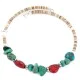 Certified Authentic Navajo Natural Turquoise Coral Heishi Adjustable Wrap Native American Bracelet 12906 Certified Authentic Navajo Natural Turquoise Coral Heishi Adjustable Wrap Native American Bracelet 12906