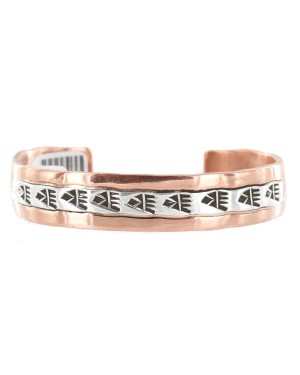 Handmade Bear Paw Certified Authentic Navajo Pure .925 Sterling Silver and Copper Native American Bracelet 12902-4 Handmade Bear Paw Certified Authentic Navajo Pure .925 Sterling Silver and Copper Native American Bracelet 12902-4