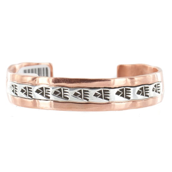 Handmade Bear Paw Certified Authentic Navajo Pure .925 Sterling Silver and Copper Native American Bracelet 12902-4 Handmade Bear Paw Certified Authentic Navajo Pure .925 Sterling Silver and Copper Native American Bracelet 12902-4